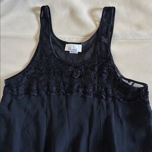 Vintage Dentell Black Sheer Babydoll Lingerie
